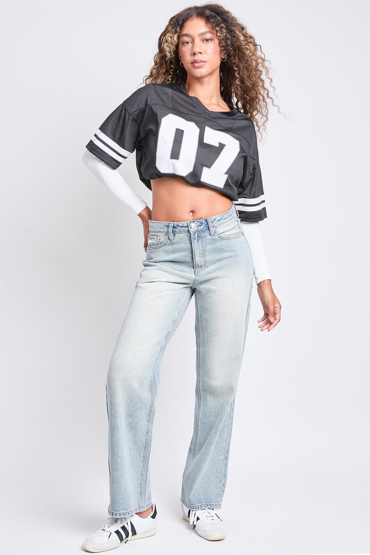Edgy Comfort High Rise Relaxed Fit Rip Repair Jeans
