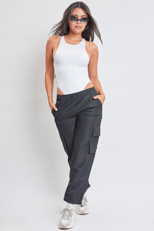 High Rise Nylon Cargo Jogger