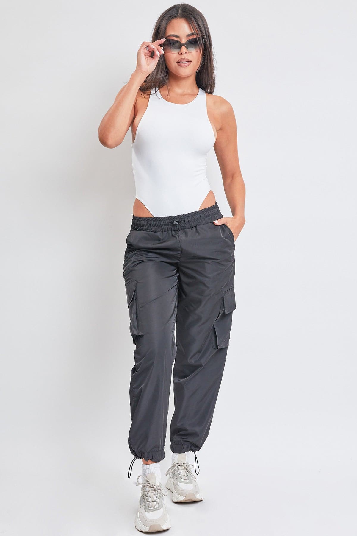 High Rise Nylon Cargo Jogger