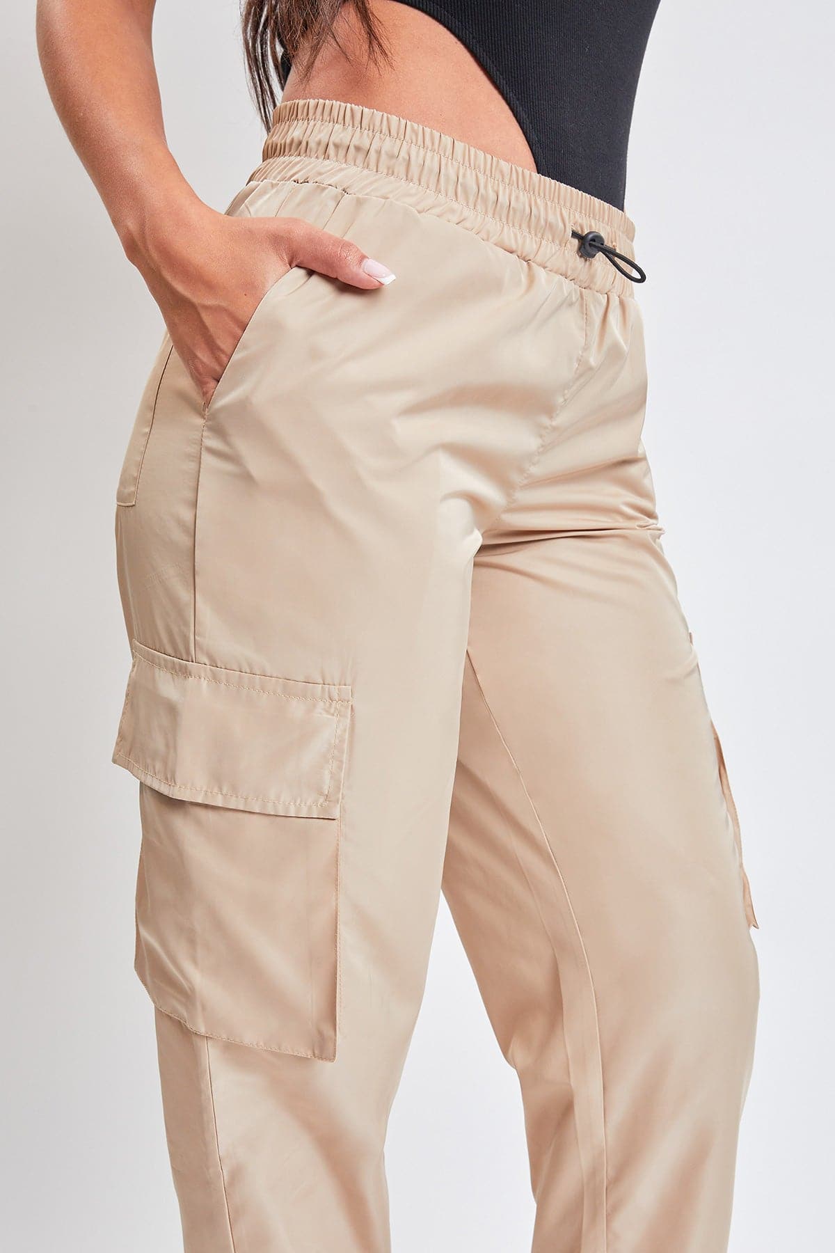 High Rise Nylon Cargo Jogger