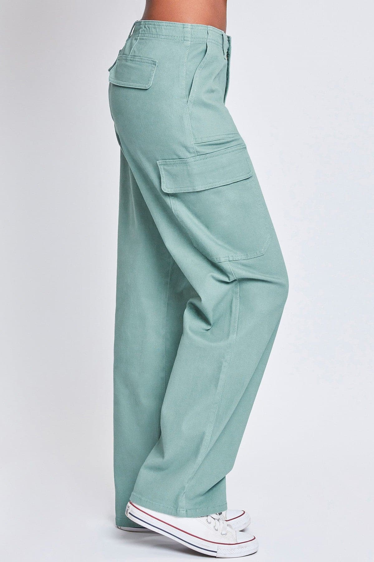 High Rise Straight Leg Cargo Pants