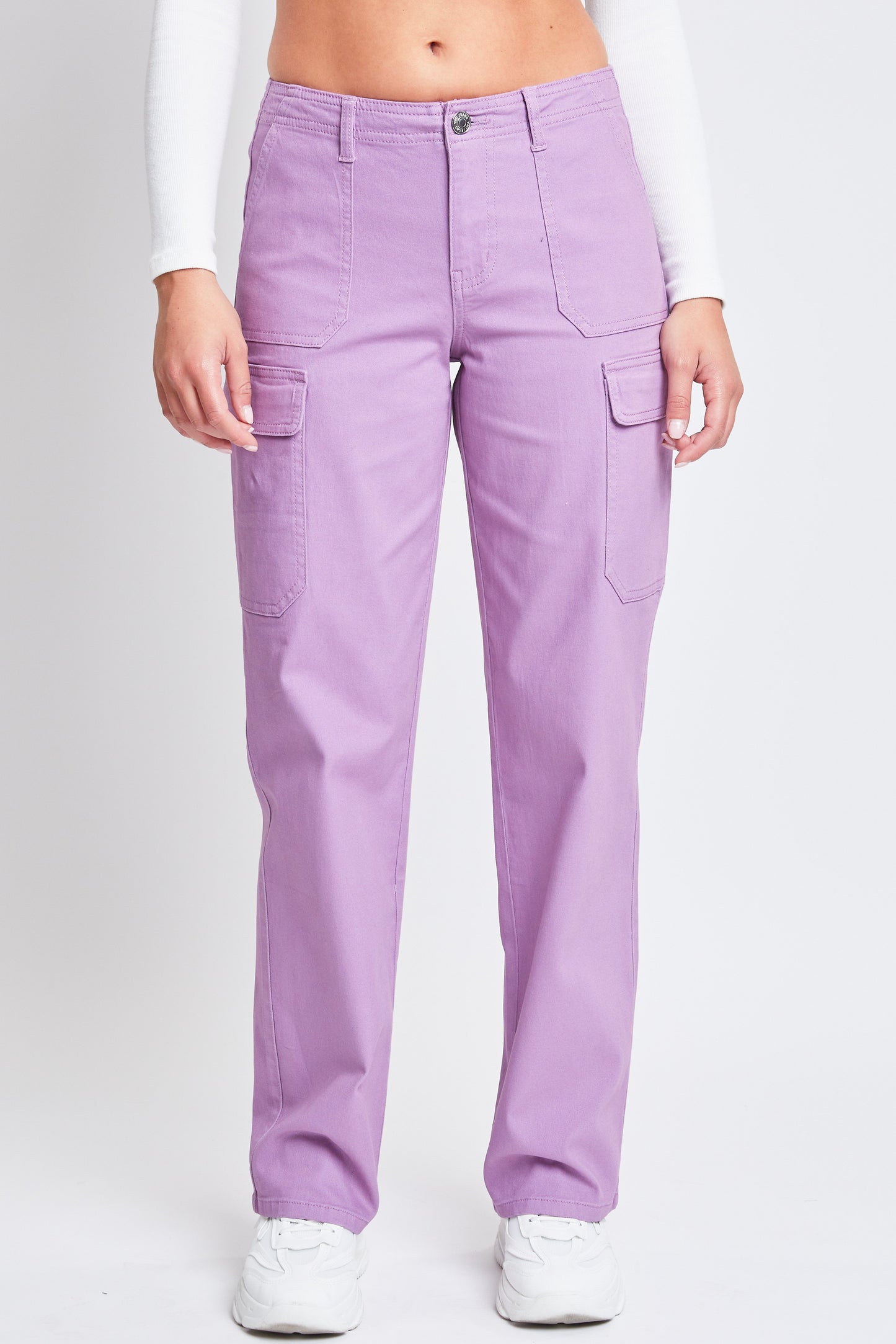 High Rise Straight Leg Cargo Pants