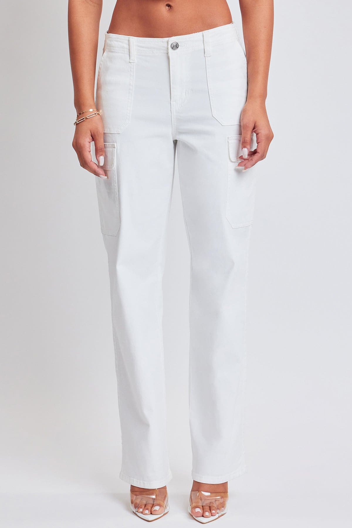 High Rise Straight Leg Cargo Pants