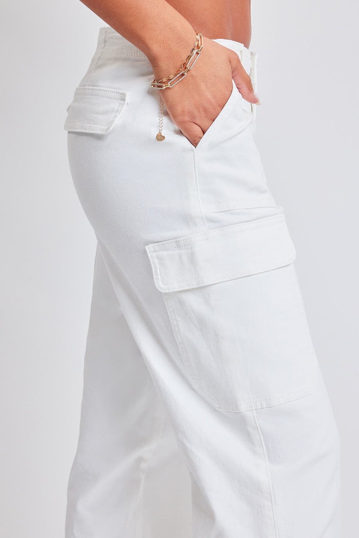 High Rise Straight Leg Cargo Pants