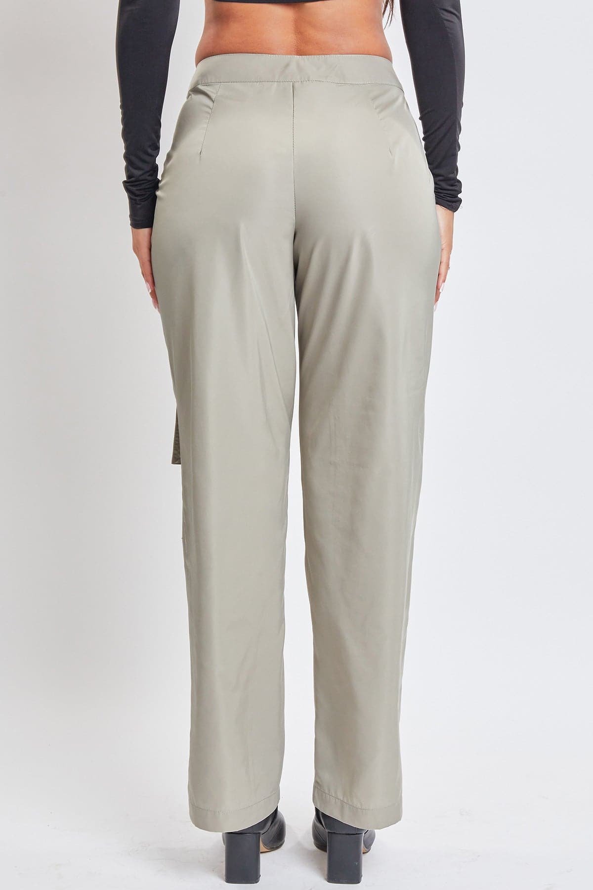 High Rise Nylon Cargo Pants