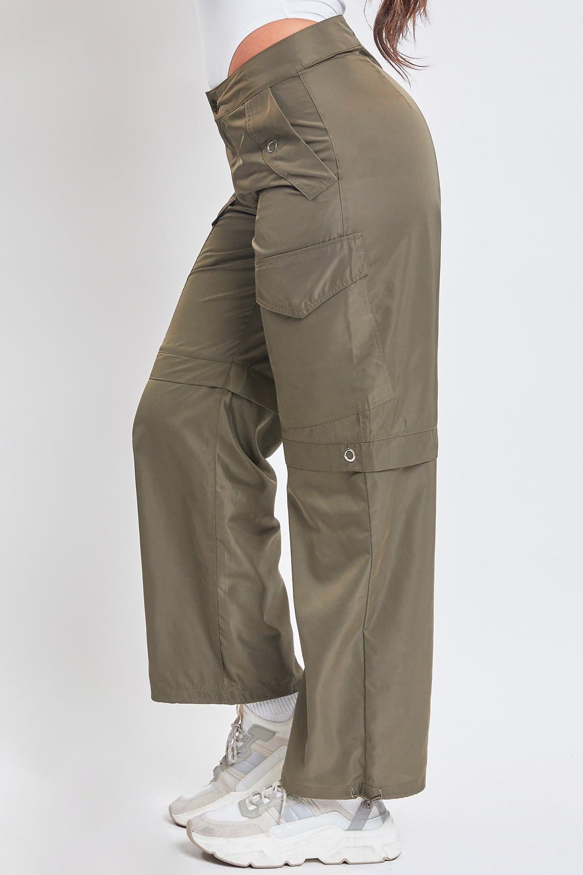 High-Rise Nylon Cargo Pants