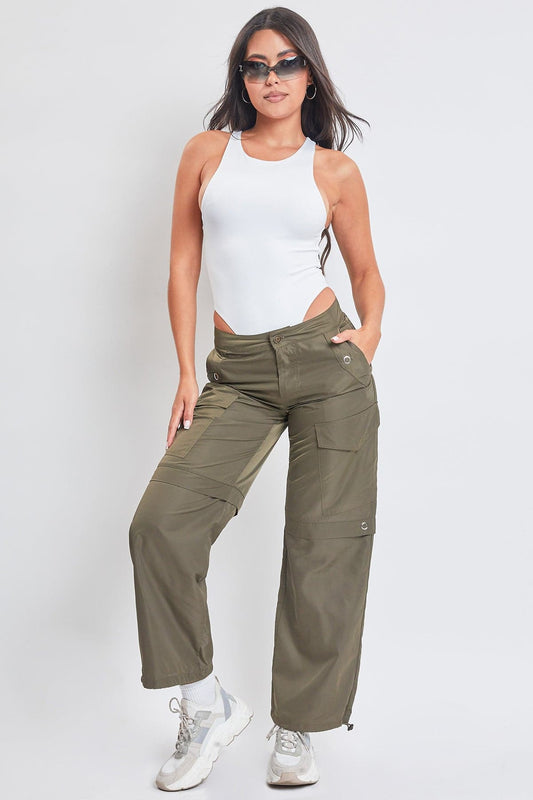 High-Rise Nylon Cargo Pants