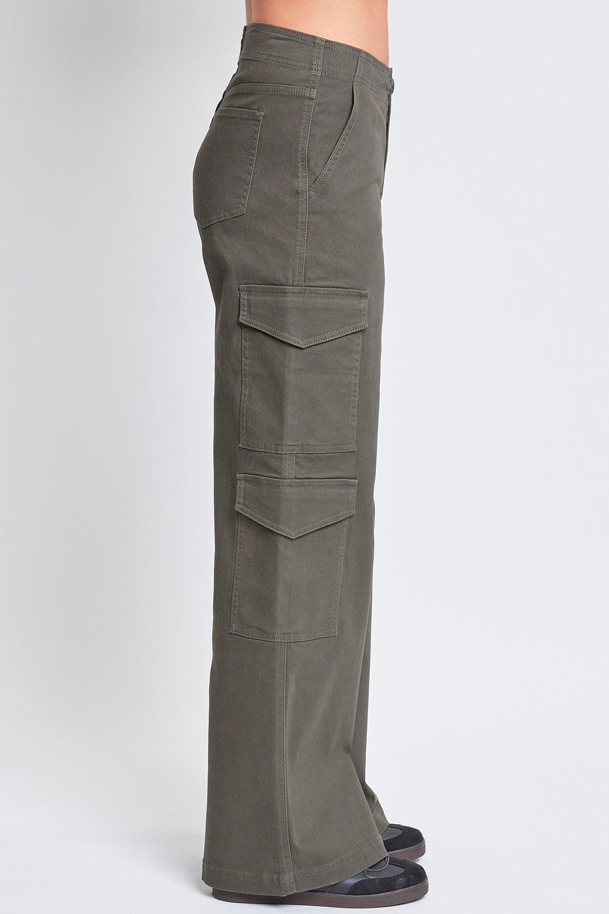 Juniors High Rise Wide Leg Cargo Pants