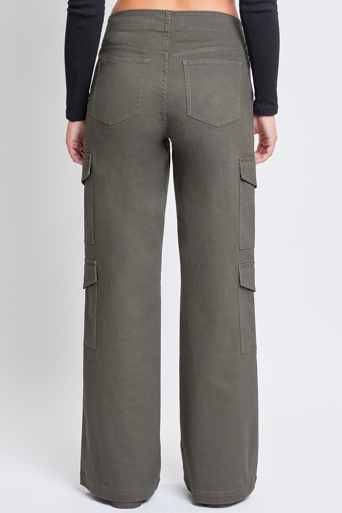Juniors High Rise Wide Leg Cargo Pants