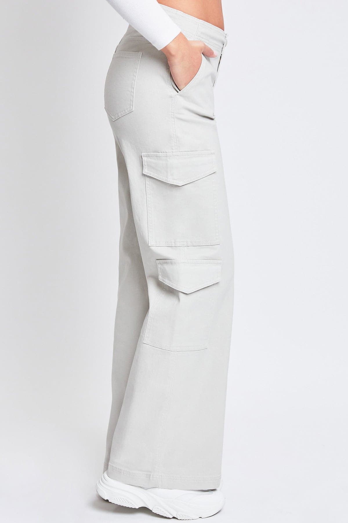 Juniors High Rise Wide Leg Cargo Pants