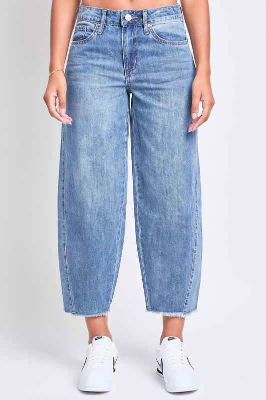 YMI Baggy Cropped Barrel Jeans
