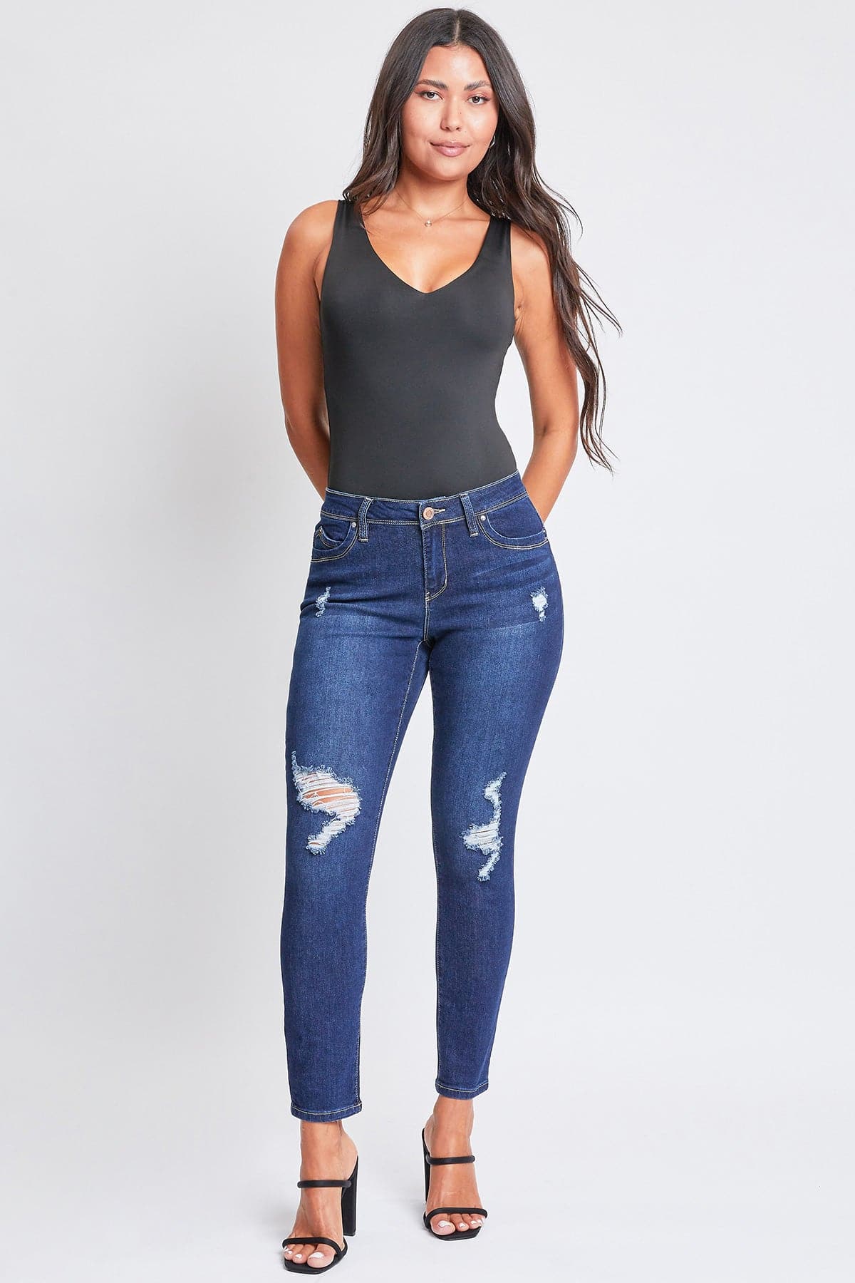 Women's Sustainable WannaBettaButt Skinny Distressed Jeans