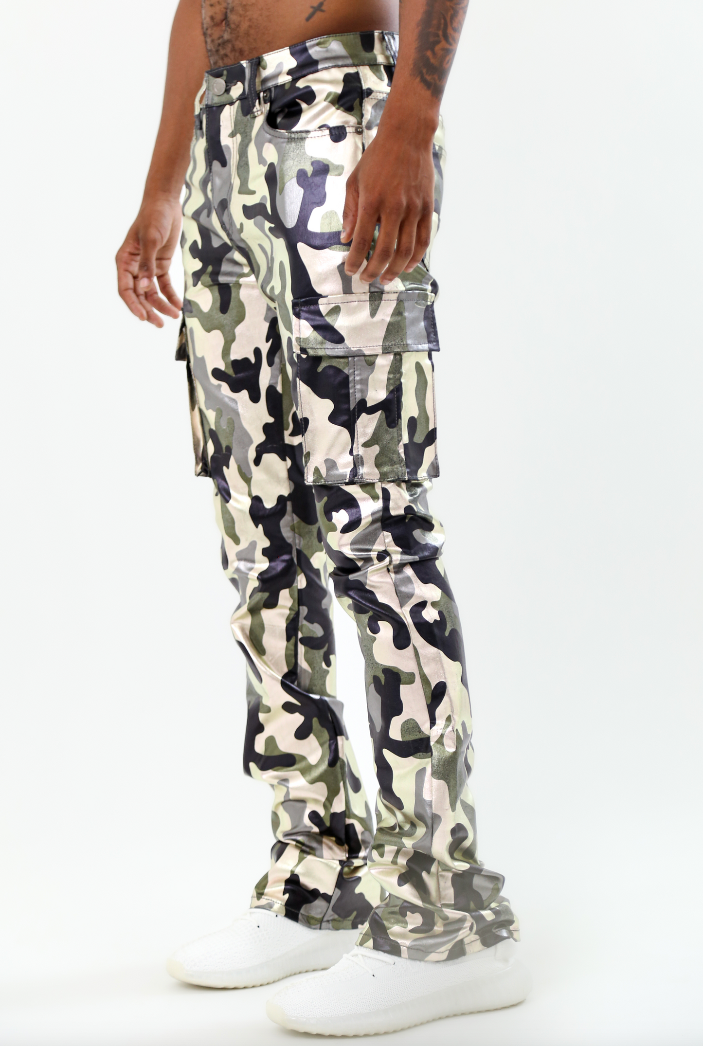 ASJ8069 METALLICA DIP STACKED JEANS