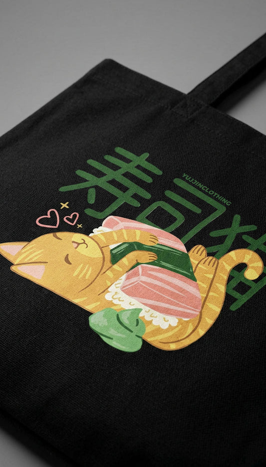 Cute Sushi Cat Eco Tote Bag