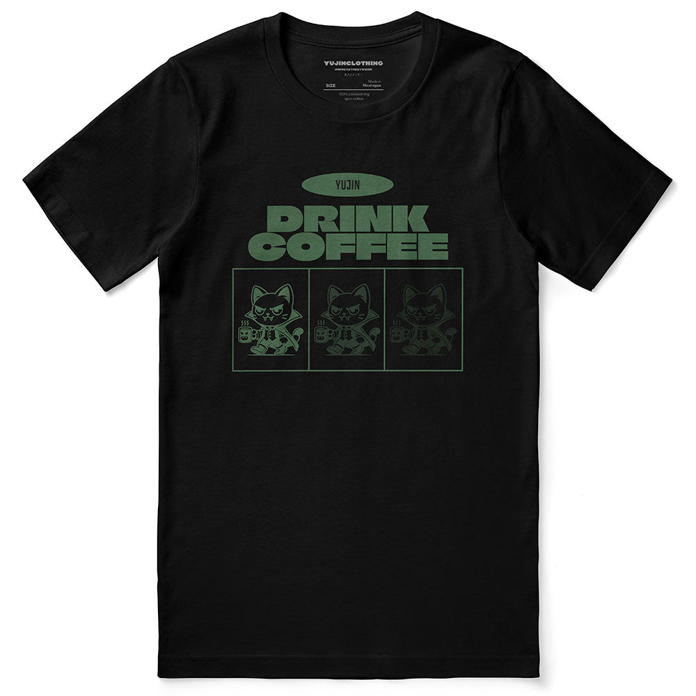 Drink Coffee Cat T-Shirt