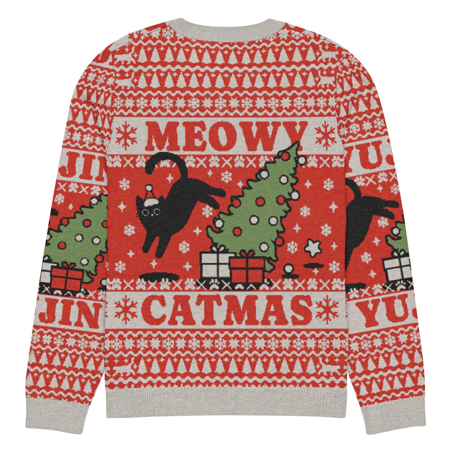 Meowy Catmas Cat Christmas Ugly Sweatshirt