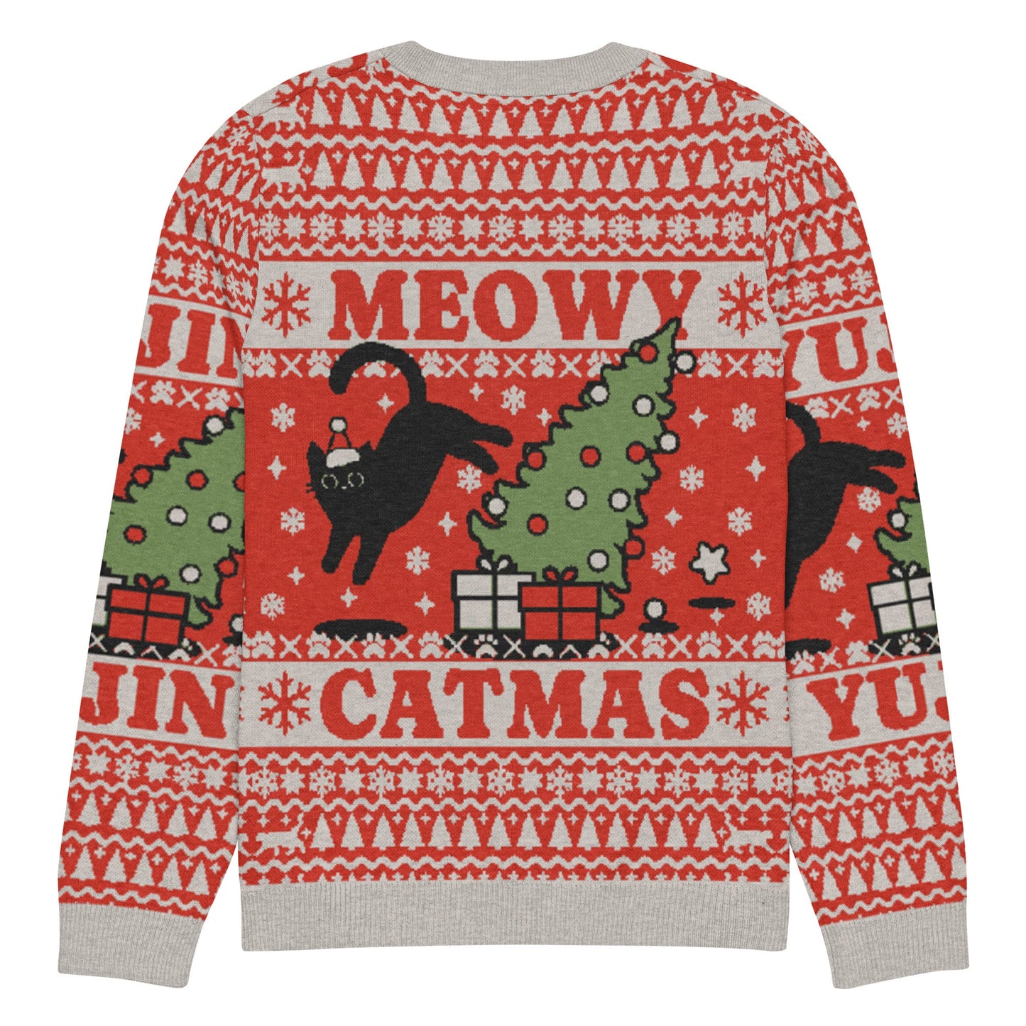 Meowy Catmas Cat Christmas Ugly Sweatshirt