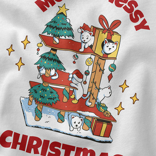 Messy Christmas Cat T-Shirt