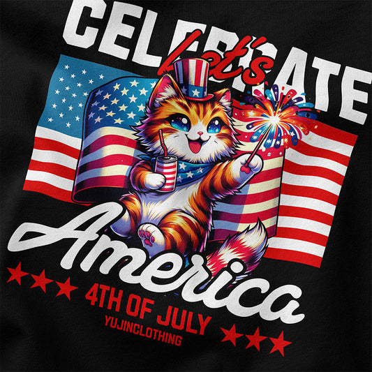 Celebrate 4th July Cat T-Shirt