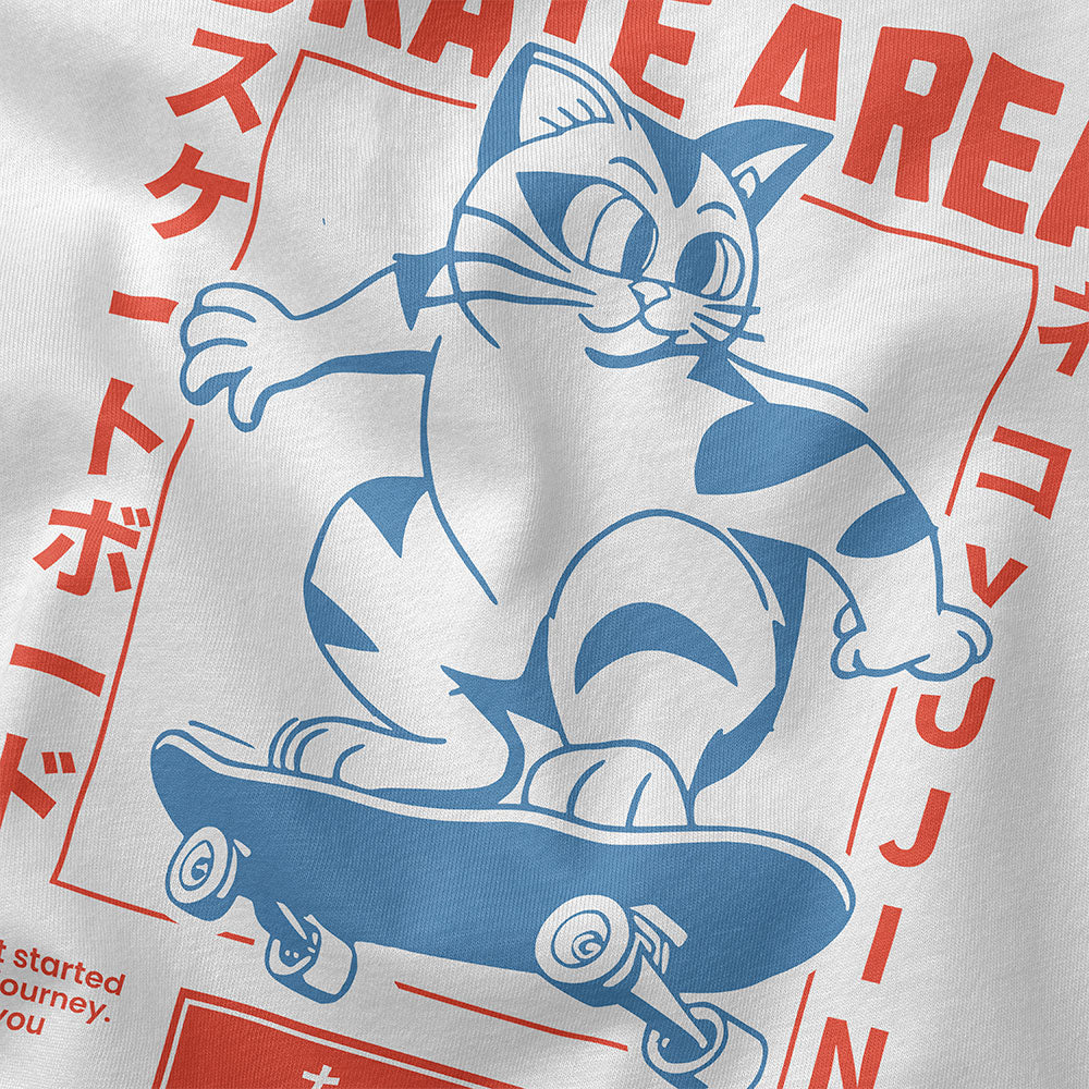 Skate Area Cat T-Shirt