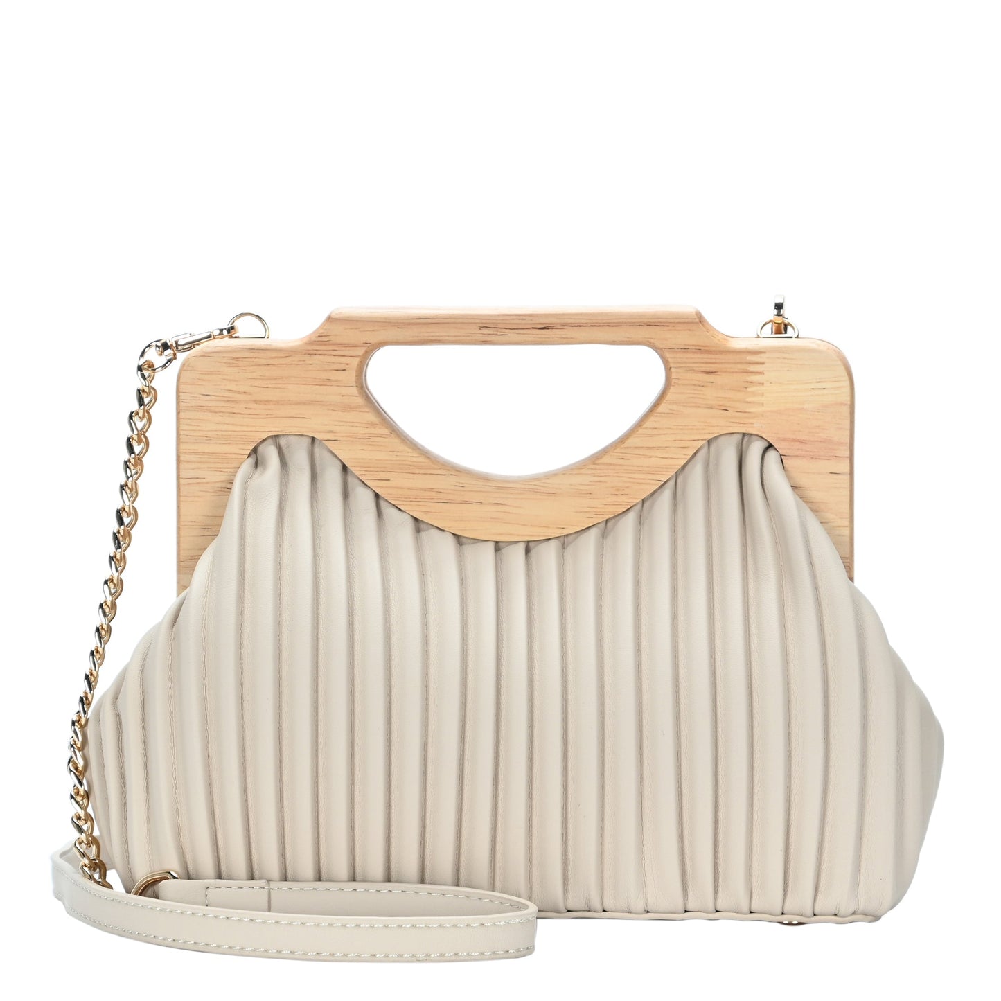 Coraline Wood frame Clutch