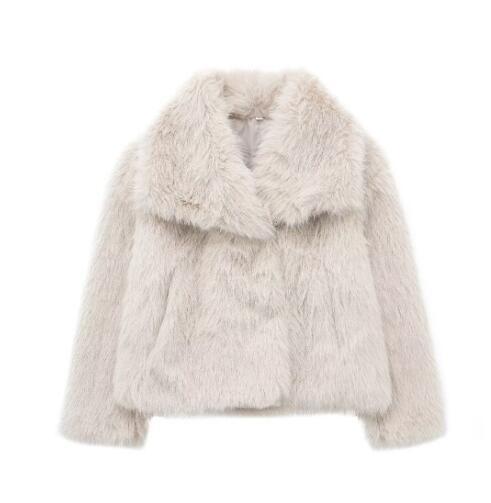 Cozy Chic: Winter Plush Fluffy Lapel Coat