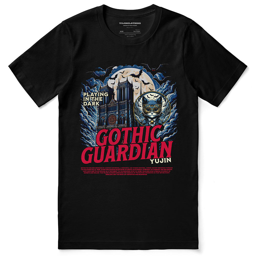 Gothic Guardian Cat T-Shirt