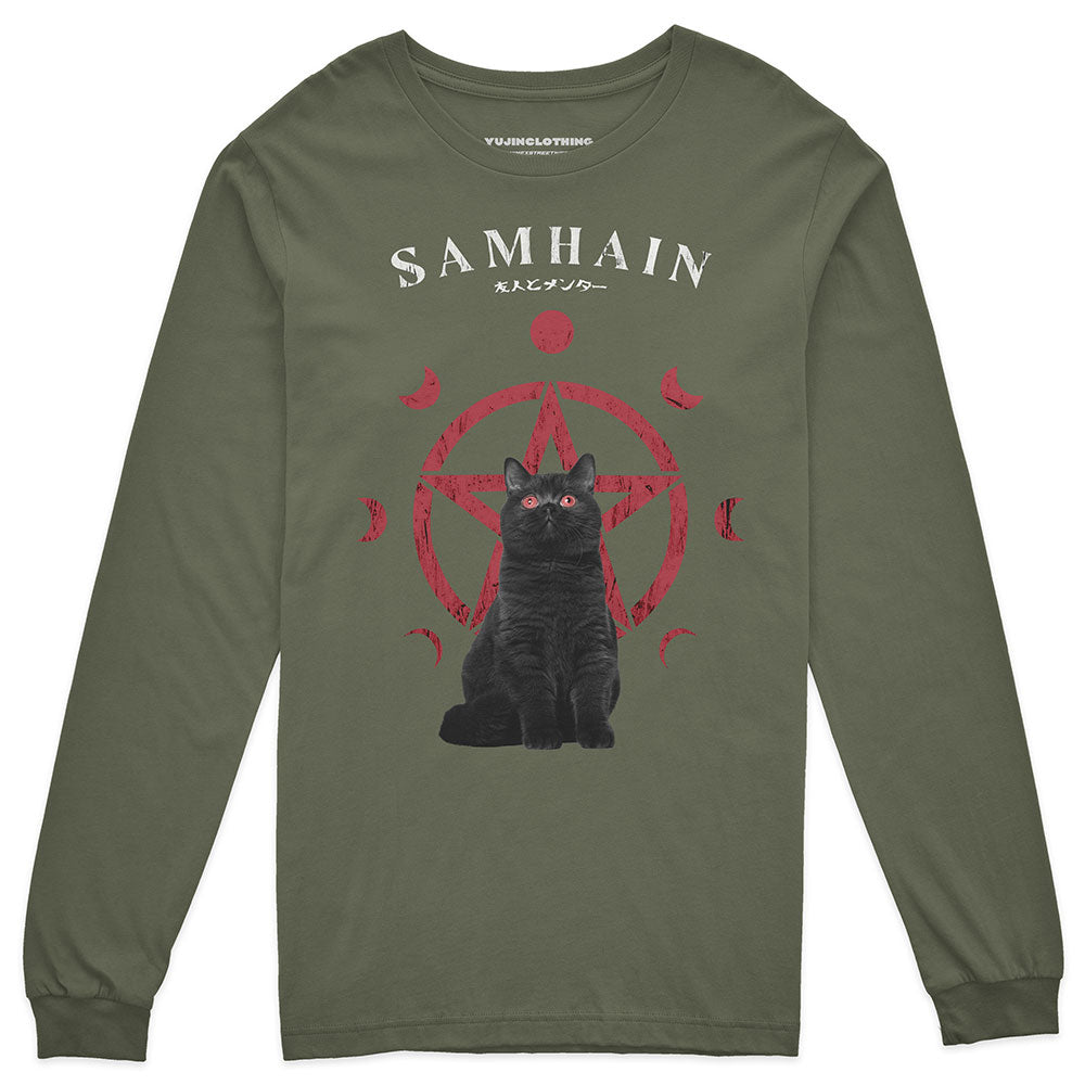 Samhain Cat Long Sleeve T-Shirt