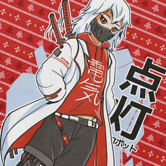 Anime Samurai Christmas Ugly Sweatshirt