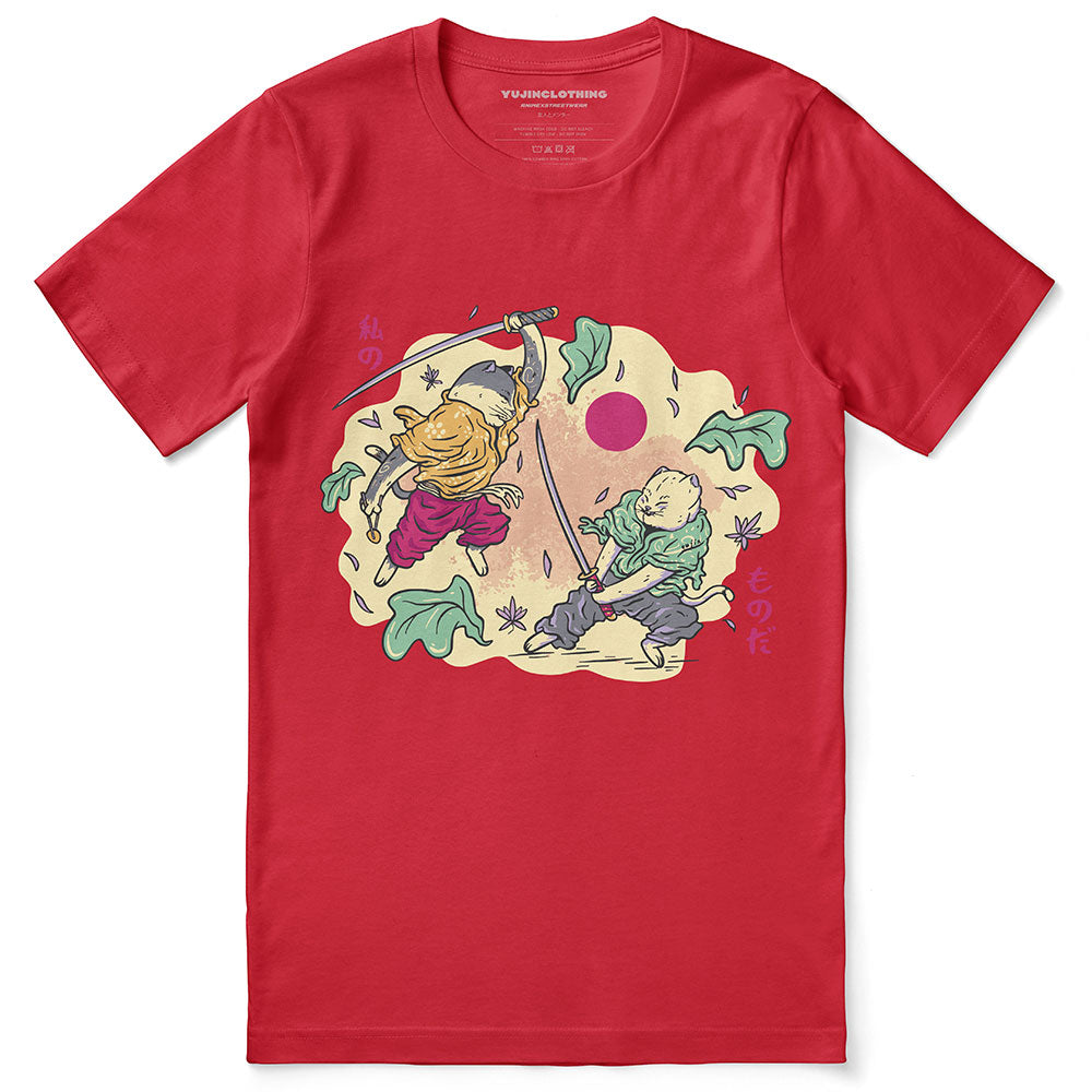 Samurai Cat Fight T-Shirt