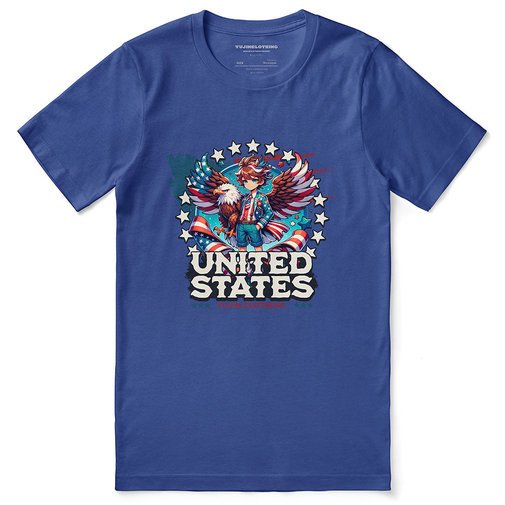 July 4th Eagle And Boy T-Shirt