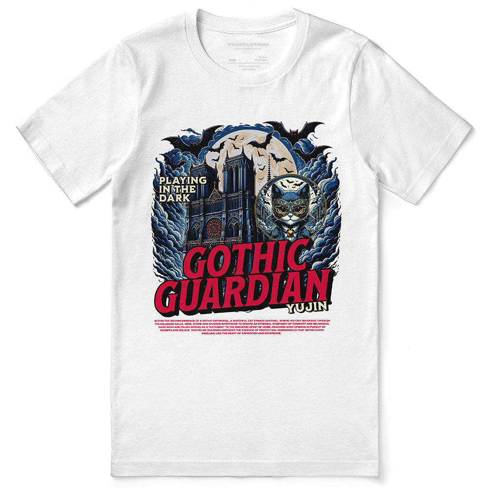 Gothic Guardian Cat T-Shirt